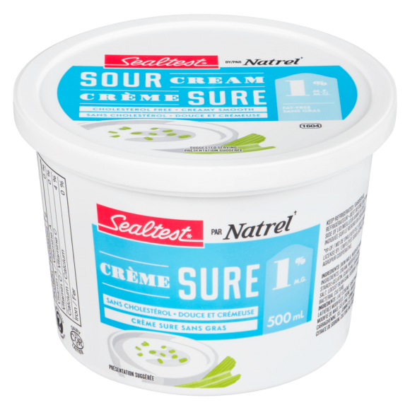 Crème sure sans gras 1 % Sealtest