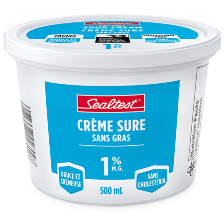 Crème sure sans gras 1 % Sealtest