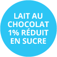 Lait au chocolat réduit en sucre