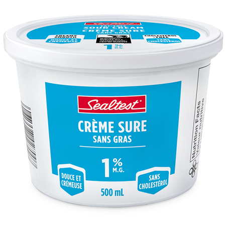 Crème sure sans gras 1 % Sealtest