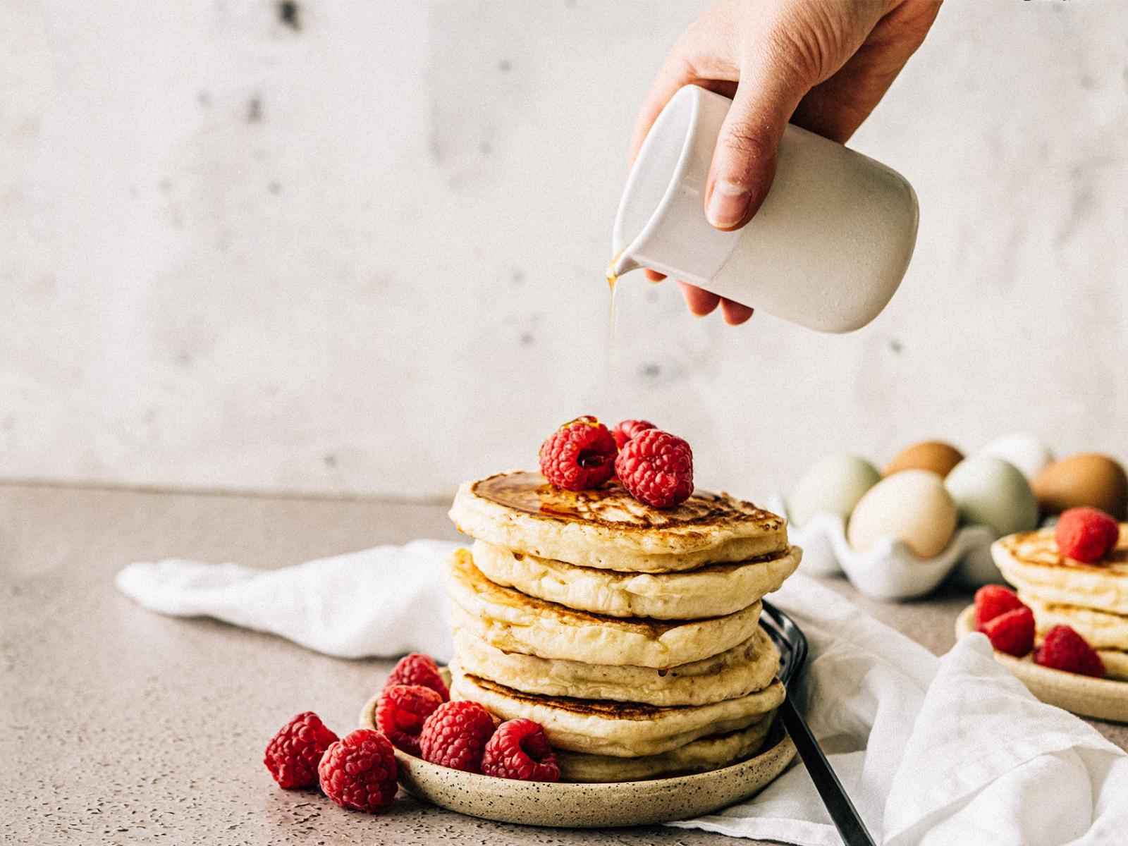 Fluffy cottage cheese pancakes - Pancakes moelleuses à base de fromage cottage